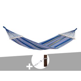Hamac 1 Place Tonga Océan En Polycoton + Kit Fixation Smartrope - Amazonas
