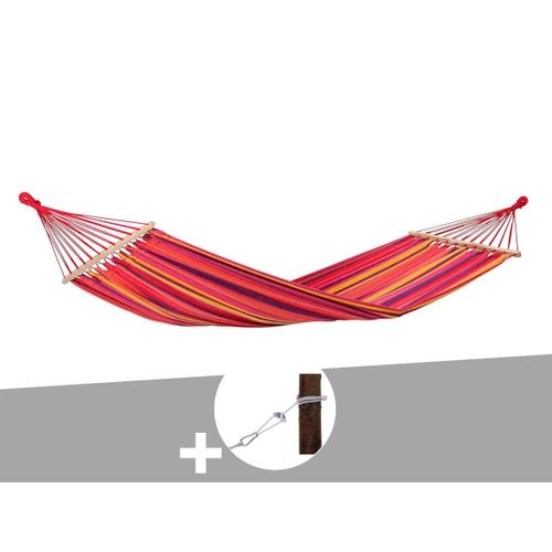 Hamac 1 Place Tonga Vulcano En Polycoton + Kit Fixation Smartrope - Amazonas