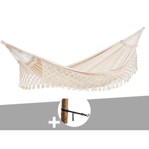 Hamac 2 Places Rio Écru + Kit Attaches T-Strap - Amazonas