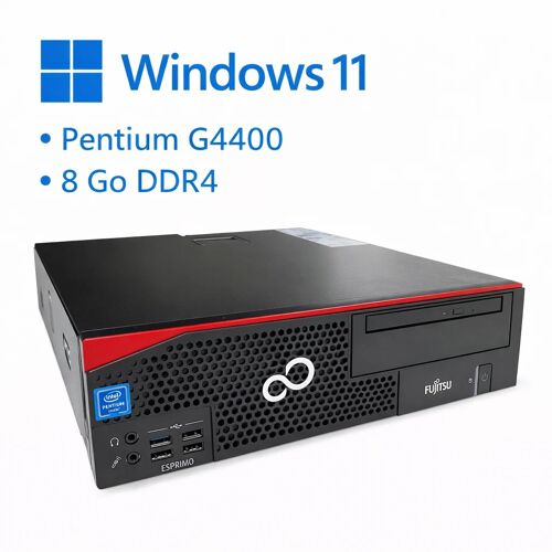 Fujitsu ESPRIMO D556/2 ¿ Pentium G4400 ¿8Go DDR4¿HDD 500Go¿Windows 11 PRO