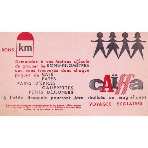 Buvard Cafes Caiffa Publicité