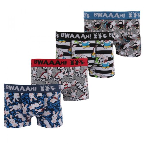 Boxers Les Lapins Crétins Garçon Lot De 4
