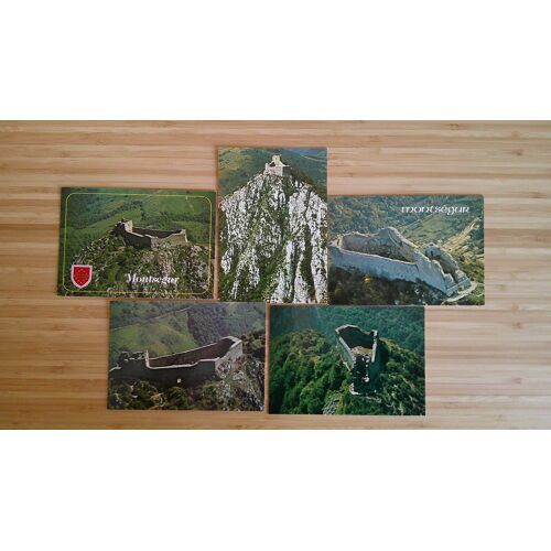 Ariège Montségur - 5 Cartes Postales Représentant Le Site Cathare De Montségur - Éditions Larrey (Toulouse) Et Apa - Poux (Albi) - Sans Date (Années 70 - 80)