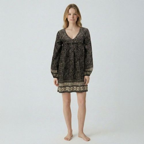 Robe Vegetal Noir Crest Femme Les Tropeziennes Par M.Belarbi