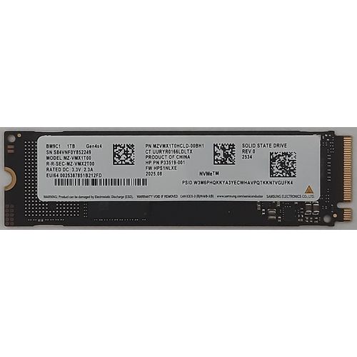 Disque SSD SAMSUNG MZVMX1T0HCLD-00BH1 1To NVMe (PCIe Gen 4 x4).