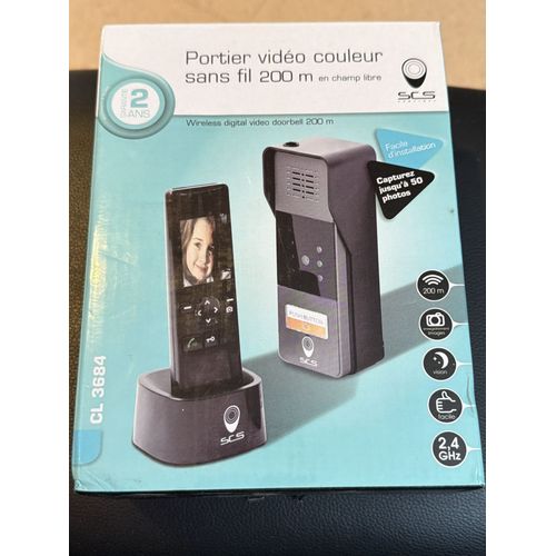 Portier video couleur sans fil 200m
