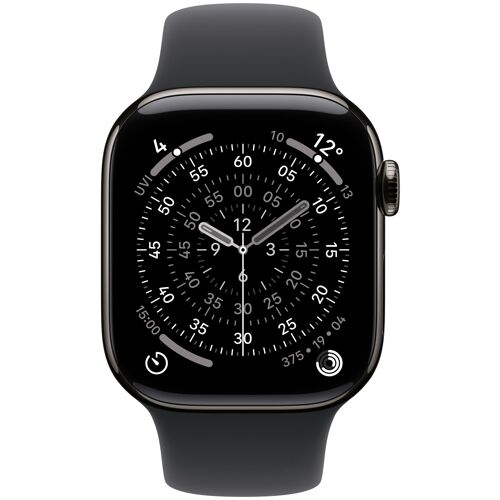 Apple Mxlk3zm/A Accessoire Intelligent À Porter Sur Soi Bande Noir Fluoroélastomère Pour Apple Watch Models 38mm, 40mm, 41mm, 42mm