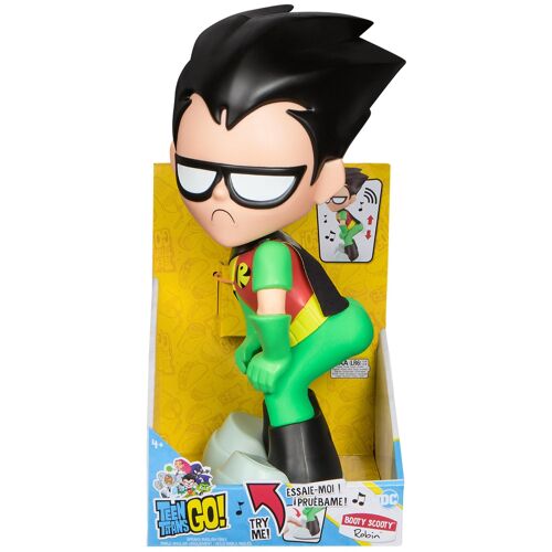 DC Comics - Teen Titans Go! - Figurine Booty Scooty Robin Interactive Dansante - Musique, Activation Par Pression - Jouet À Collectionner - Super Héros - Figurine Pour Enfant - Jouet Enfant 4 Ans Et +