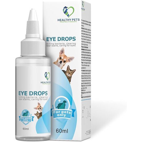 Gouttes Oculaires Pour Chiens Et Chats | Nettoyant Oculaire Quotidien Doux Contre Taches De Larmes, Irritations Et Impuretés | Solution Apaisante Non Irritante Pour Chiens, Chats Et Chatons - 60 Ml