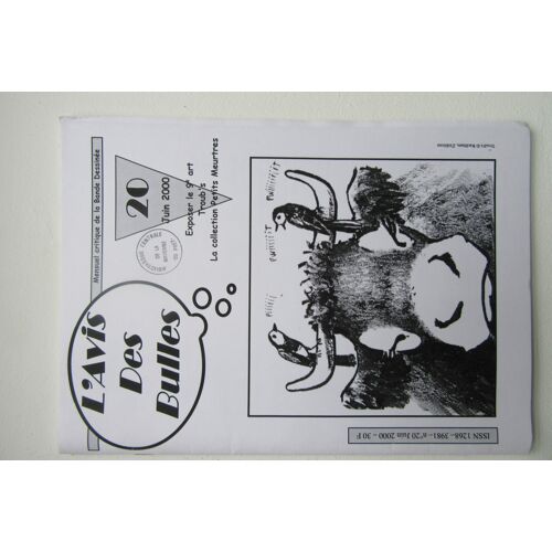 L'Avis Des Bulles N°20 (Juin 2000) Mensuel Critique De La Bande Dessinée Exploser Le 9e Art - Troub'S - La Collection Petits Meurtres