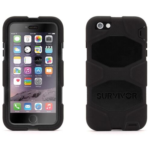 Griffin Survivor All-Terrain - Coque de protection pour téléphone portable - silicone, polycarbonate - noir