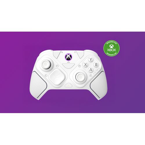 Turtle Beach Victrix Pro BFG Reloaded Blanc Xbox Manette de gaming modulaire sans fil w/Bluetooth, module Fightpad et effet Hall pour Xbox Series X et S, Xbox One et PC
