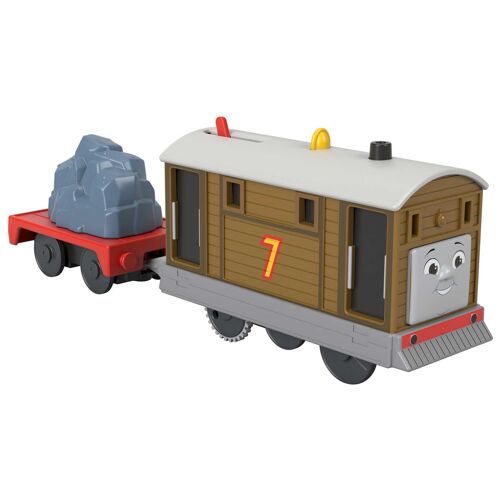 Fisher-Price Thomas Le Petit Train Fisher Price-Thomas Et Ses Amis-Locomotive Motorisée Toby Avec Wagon