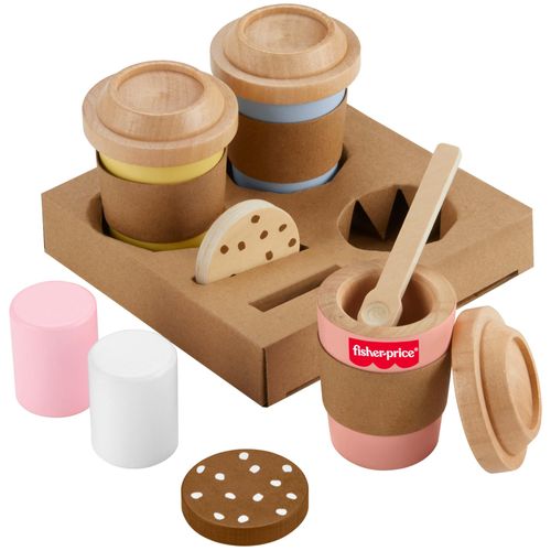 Fisher-Price - Coffret Gobelets de Café à Emporter
