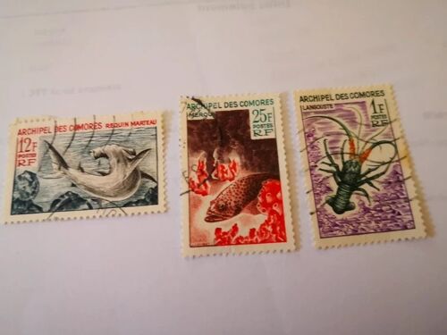 3 Timbres Anciens Colonies Françaises Archipel Des Comores