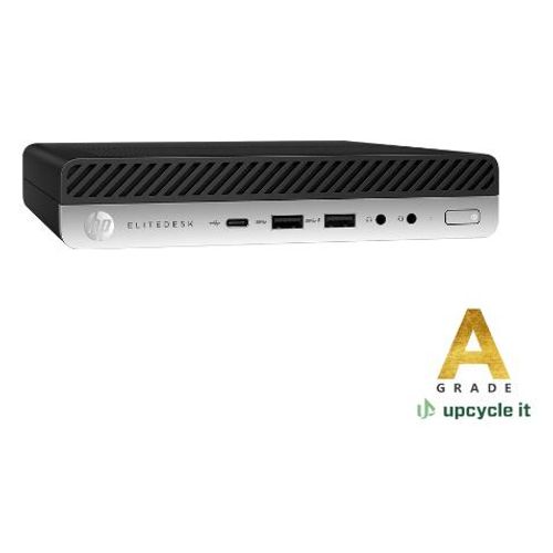 upcycle it HP EliteDesk 800 G4 DM (Refurbished) A Intel Core i5 i5-8400T 16 Go DDR4-SDRAM 256 Go SSD Windows 11 Pro Mini PC Noir et Argent