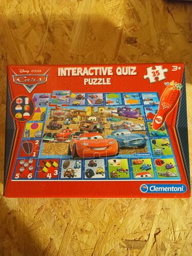 Interactive Quiz Puzzle Cars Disney Pixar Clementoni multi langues