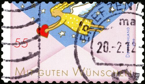 Timbre Oblitéré Deutschland, Mit Guten Wunschen, 2010, 55