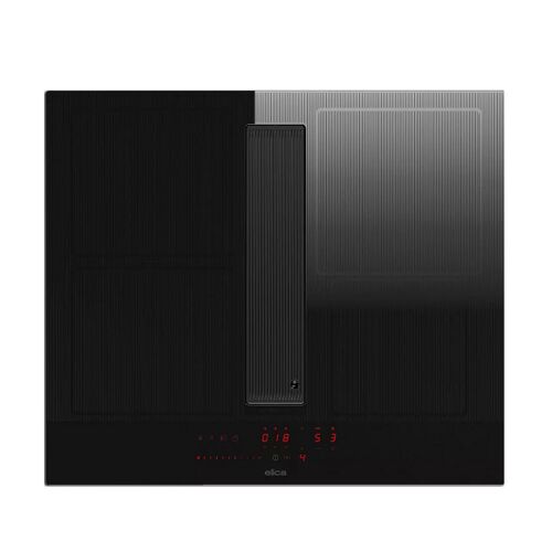 Elica - Table de cuisson induction aspirante 60cm 4feux 7400w noir NIKOLATESLAVELVETBLFBO60