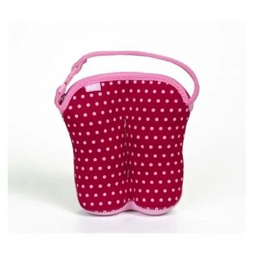 Sac Isotherme - Built - Deux Biberons - Rose - Garde Chaud/Froid - 20x22 Cm