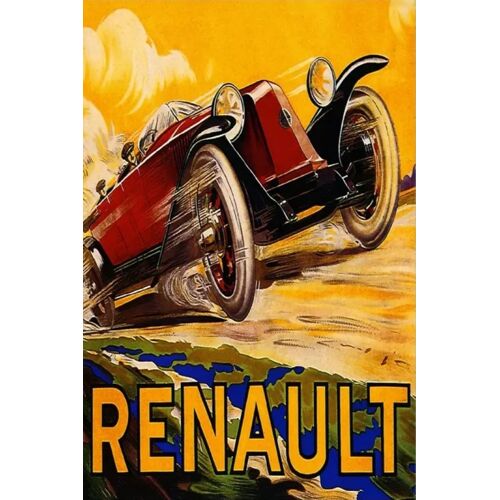 Plaque Renault : La Fureur De Vivre Version Rétro Tole 30x20cm !