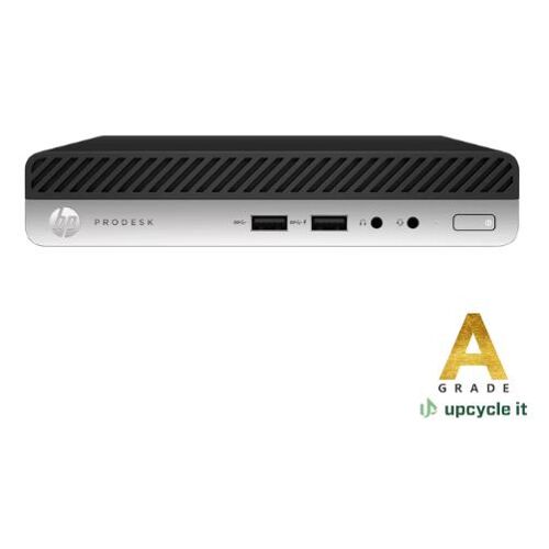 upcycle it HP ProDesk 400 G4 DM (Refurbished) Intel Core i5 i5-8500T 16 Go DDR4-SDRAM 256 Go SSD Windows 11 Pro Mini PC Noir et Argent