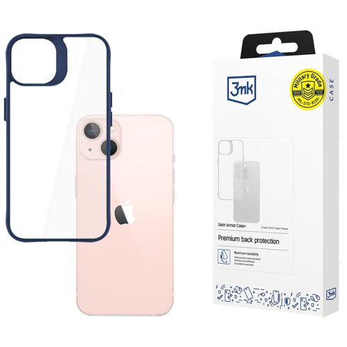 3MK Satin Armor Case+ coque pour téléphone 6.1" Housse Bleu et Transparent pour Apple iPhone 14
