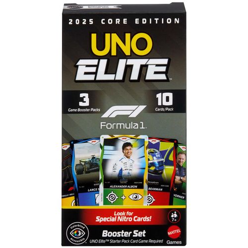 Games Mattel - Pack De Boosters Uno Élite Formule 1 Édition Standard 2025
