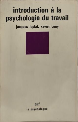 Introduction À La Psychologie Du Travail