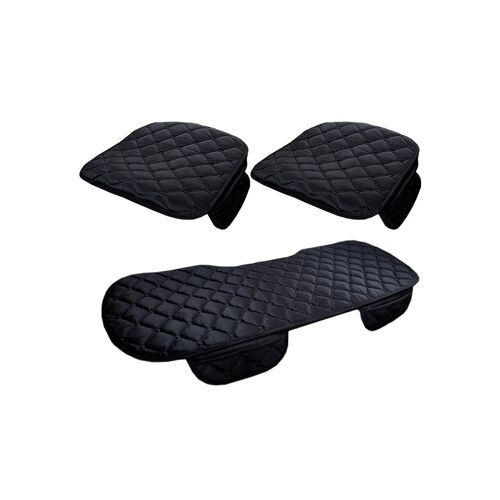 Ensemble de coussins de siège auto en peluche pour l'hiver - 2 housses avant et 1 housse arrière, antidérapants, taille universelle pour voitures 5 places
