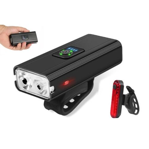 Ensemble D'éclairage De Vélo Rechargeable Avec Phare Avant Et Feu Arrière Multi-Modes Pour Rouler De Nuit