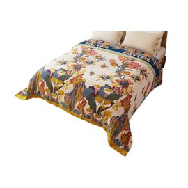Plaid Bohème En Coton Double Face 150 Cm X 200 Cm