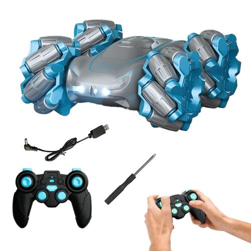 Voiture télécommandée double face acrobatique tout-terrain, voiture RC drift à 360 degrés pour enfants
