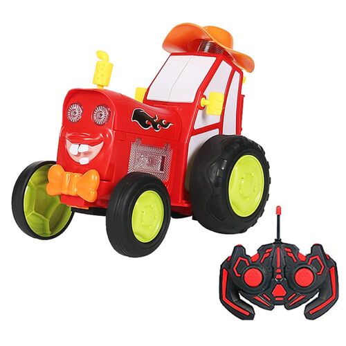 Voiture télécommandée sauteuse avec fonctions de danse et de cascades - Rouge