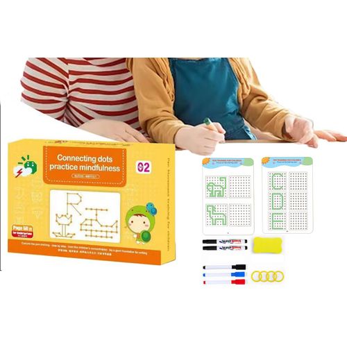 Cahier D'écriture Réutilisable Pour Enfants Avec Stylos Et Gomme Pour S'entraîner À L'écriture.