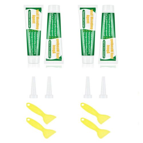 Kit de réparation de cloisons sèches en 4 pièces pour trous, fissures et taches - Enduits et produits de réparation à séchage rapide