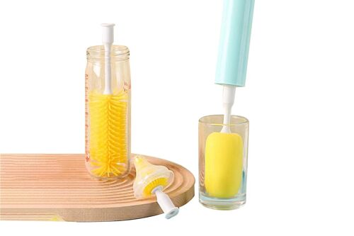 Brosse De Nettoyage Électrique Pour Biberons Avec Têtes De Brosse Remplaçables Et Chargement Usb