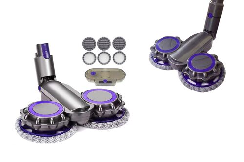 Tête de balai électrique pour aspirateur Dyson V6 avec lingettes et réservoir d'eau