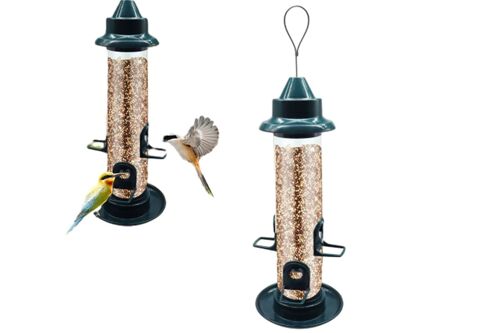 Mangeoire Suspendue Pour Oiseaux D'extérieur, Résistante À L'eau, Capacité De 1,5 L, Conception Anti-Écureuil, 3 Ports D'alimentation