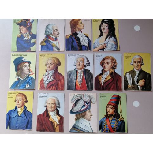 Lot De 13 Images Scolaires Anciennes Pour Bon Point Sur Les Révolutionnaires