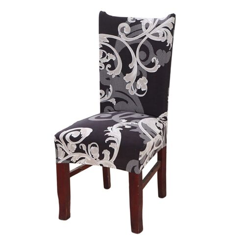 Housse de chaise extensible et lavable pour salle à manger, en spandex, compatible avec les chaises sans accoudoirs, disponible en plusieurs couleurs.