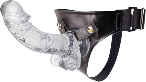 Kalanka-Godes Ceintures Strap On Harness De Gode Lesbiennes Harnais En Cuir À Sangle Réglable Réaliste À Taille Elastique Trois Godes Au Choix Godemichets Sexe Toys Anale Couple Pour Hommes Et Couple