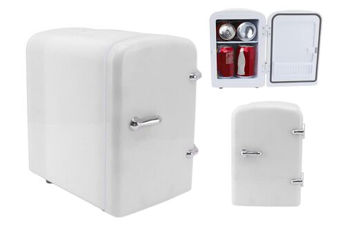 Mini-Réfrigérateur 4l Pour Boissons - Glacière Et Chauffe-Boissons Électrique Portable - Alimentation Usb - Blanc