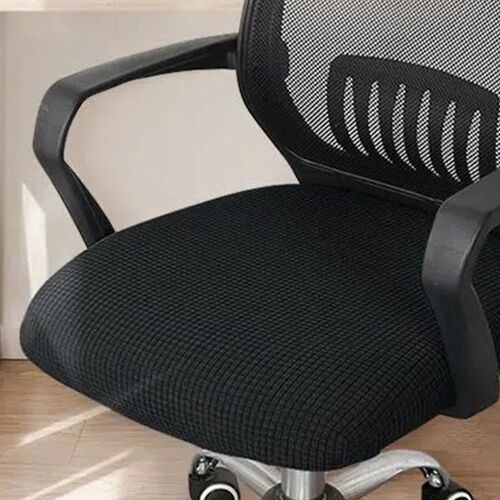 Housse extensible pour chaise de bureau, compatible avec les coussins de 45 à 48 cm, noire, lavable en machine