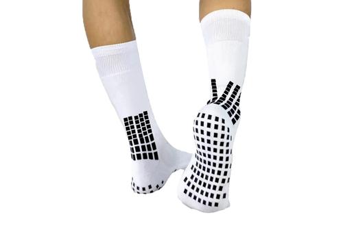 Chaussettes De Yoga Antidérapantes Pour Hommes - Blanches, Chaussettes De Sport Antidérapantes Pour Diverses Activités