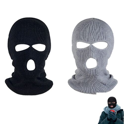 Masque De Ski Intégral À 3 Trous - Lot De 2 Pour Hommes Et Femmes, Protection Hivernale Pour L'extérieur
