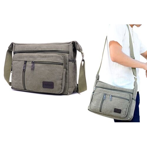 Sac bandoulière en toile pour homme, idéal pour les voyages et les activités de plein air