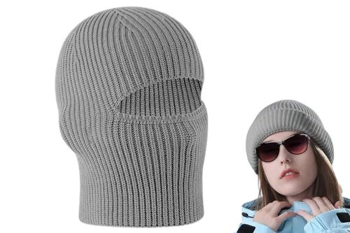 Cagoule/Masque De Ski 2 En 1 Pour Hommes Et Femmes - Gris