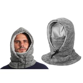 Cagoule Polaire Coupe-Vent À Capuche Pour Homme - Grise