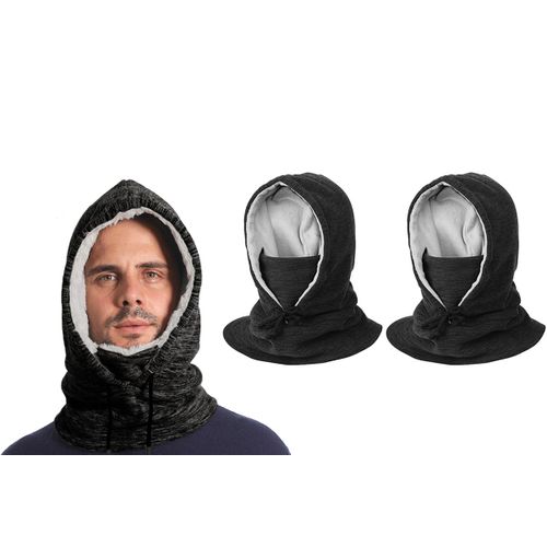 Lot De 2 Cagoules À Capuche En Polaire Pour Homme - Noir